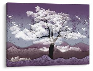 Obraz - Strom v oblacích (70x50 cm)