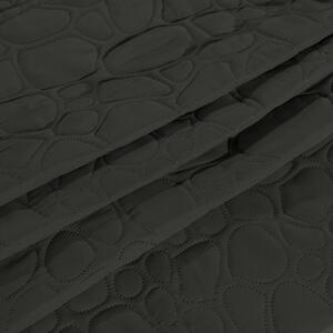 Tmavě šedý přehoz na postel se vzorem STONE 220x240 cm