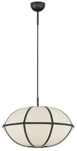 Nova Luce Béžovo-černé závěsné světlo Brera 45 cm