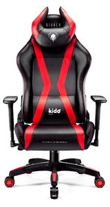 Dětská otočná herní židle Kido by Diablo X-Horn 2.0 : černo-červená