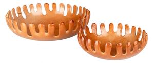 Zuiver Oranžový set dvou kovových mís ONDA 22/31 cm