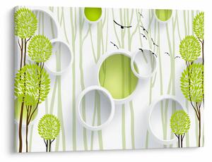 Obraz abstrakce se stromy (70x50 cm)