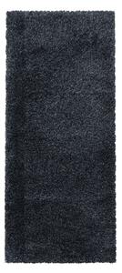 Antracitový běhoun 80x250 cm Fluffy – Ayyildiz Carpets