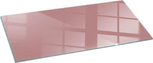 Sklenná podkladová deska pro 125x50 cm - kamna - krbová deska sklenná - ochranné sklo - ochranná deska proti jiskrám - sklenná podkladová deska ohnivzdorná - tepelná ochranná deska - sklenná ochrana podkladu - barva rová