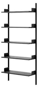 NEW WORKS Policová sestava Wall 1900, Black Ash / Black