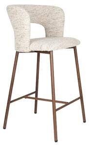 White Label Béžová čalouněná barová židle CHELSEA 67 cm