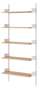 NEW WORKS Policová sestava Wall 1900, Oak / White