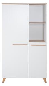 Bílá dětská šatní skříň v dekoru dubu 52x180x180 cm Léon – Roba