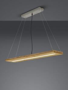 TRIO 323710130 Brad LED závěsné stropní svítidlo 27W / 3000lm 3000K přírodní dřevo, switchdimmer