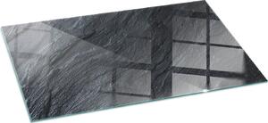 Sklenná podkladová deska pro 120x60 cm - kamna - krbová deska sklenná - ochranné sklo - ochranná deska proti jiskrám - sklenná podkladová deska ohnivzdorná - ochranná deska proti teplu - ochrana sklenného podkladu - struktura kamenného povrchu
