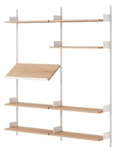 NEW WORKS Policová sestava Living, Oak / White