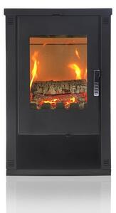 Krbová kamna moderní model Lheia Black, energetická úinnost A, 7,5 kW, 570 x 382 x 926 mm