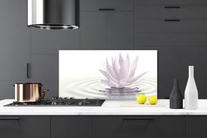 Kuchyňský skleněný panel Květ Voda Umění 125x50 cm