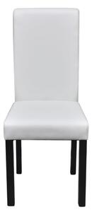 Jídelní židle 6 ks bílé umělá kůže