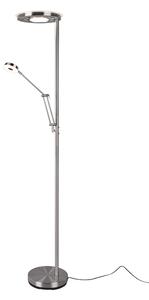 TRIO 424210307 BARRIE stojací lampa dotyková LED D300mm 32W/4000lm, 6W/600lm 2700-3350-4000K matný nikl, stmívatelné