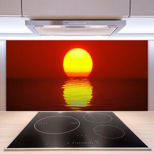 Kuchyňský skleněný panel Západ Slunce Krajina 125x50 cm