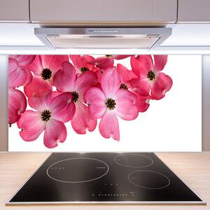 Kuchyňský skleněný panel Květiny 125x50 cm