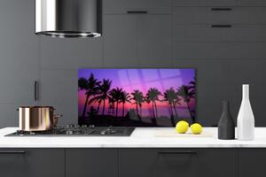 Kuchyňský skleněný panel Palmy Stromy Krajina 125x50 cm