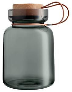 Eva Solo Kouřově šedá skleněná dóza Silhouette 1,5 l