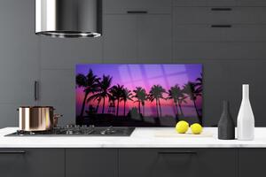 Kuchyňský skleněný panel Palmy Stromy Krajina 120x60 cm