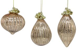 Bizzotto Set šesti zlatých vánočních ozdob Reflections Ø7/8 cm