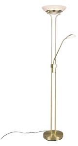 TRIO R40073508 ORSON stojací lampa LED 30W/2400lm, 5W/400lm 3000K, matná mosaz, alabaster, stmívatelné
