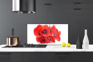 Kuchyňský skleněný panel Květiny 120x60 cm