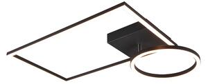 TRIO Reality R62182132 VERSO LED stropní svítidlo SMD LED 24,5W/3000lm 3000K černá matná, switchdimmer