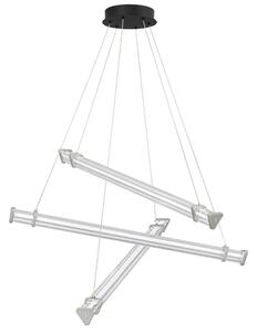 Nova Luce Stříbrné závěsné LED světlo Pheme 88 cm