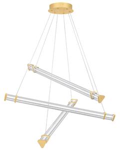 Nova Luce Zlaté závěsné LED světlo Pheme 88 cm