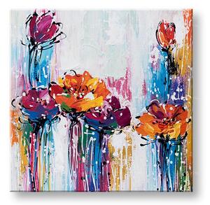 Malovaný obraz na stěnu ABSTRAKT 1 díl - 60x60 cm - 60×60 cm / Klasický 2 cm