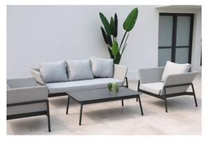 Černý/šedý zahradní lounge set pro 4 Tyssedal - Bonami Selection