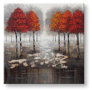 Malovaný obraz na stěnu STROMY 1 díl 70x70 cm - 70×70 cm / Klasický 2 cm