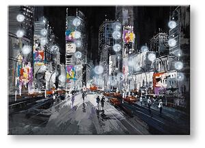 Malovaný obraz na stěnu MĚSTO 1 díl - 70x50 cm - 70×50 cm / Klasický 2 cm