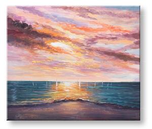 Malovaný obraz na stěnu ZÁPAD SLUNCE 1-dílný 70x60 cm