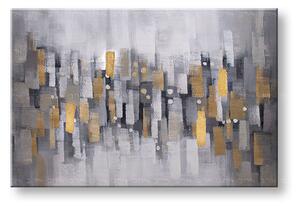 Malovaný obraz na stěnu ABSTRAKT 1 díl 90x60 cm - 90×60 cm / Klasický 2 cm