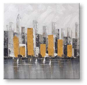 Malovaný nástěnný obraz CITY 1 díl 70x70 cm CFAZH6539E1