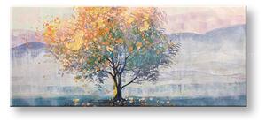 Malovaný obraz na stěnu STROM 1 díl - 120x50 cm - 120×50 cm / Klasický 2 cm