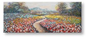 Malovaný obraz na stěnu KRAJINA 1 díl - 100x40 cm - 100×40 cm / Klasický 2 cm