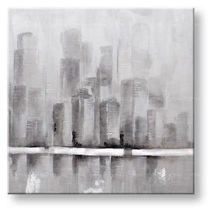 Malovaný nástěnný obraz CITY 1 díl 80x80 cm CWF1236W-412E1