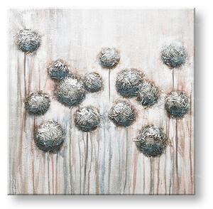 Malovaný obraz na stěnu KVĚTINY 1 díl - 70x70 cm - 70×70 cm / Klasický 2 cm