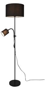 TRIO R40192002 OWEN stojací lampa 1xE27, 1xE14 černá