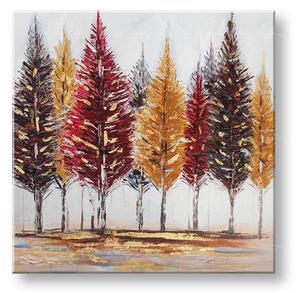 Malovaný obraz na stěnu STROMY 1 díl 70x70 cm - 70×70 cm / Klasický 2 cm