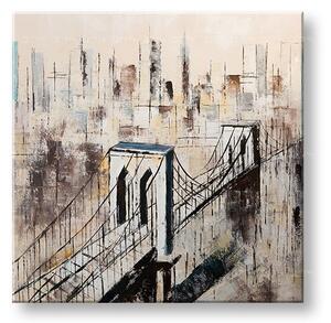 Malovaný nástěnný obraz CITY 1 díl CWF1885ME1 - 80x80 cm