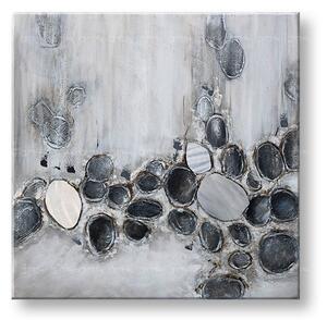 Malovaný obraz na stěnu ABSTRAKT 1 díl - 100x100 cm - 100×100 cm / Klasický 2 cm