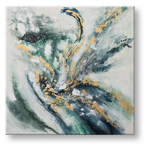 Malovaný obraz na stěnu ABSTRAKT 1 díl - 100x100 cm - 100×100 cm / Klasický 2 cm