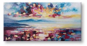 Malovaný obraz na stěnu ABSTRAKT 1 díl - 140x70 cm - 140×70 cm / Klasický 2 cm