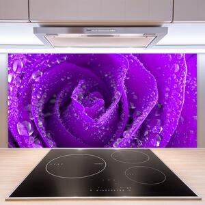 Kuchyňský skleněný panel Růže Květ 120x60 cm