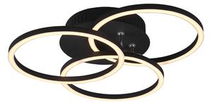 TRIO R62823132 CIRCLE stropní svítidlo LED 27W/3100lm 2700-6000K matná černá, dálkový ovladač