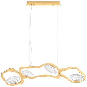 Nova Luce Zlaté kovové závěsné LED světlo Denise 120 cm